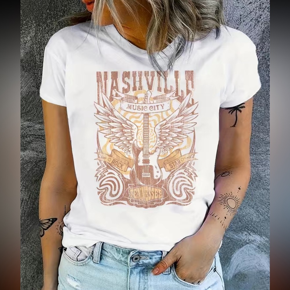 NWOT Nashville Music City Graphic tee
